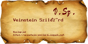 Veinstein Szilárd névjegykártya